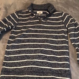 Navy & white striped sweater